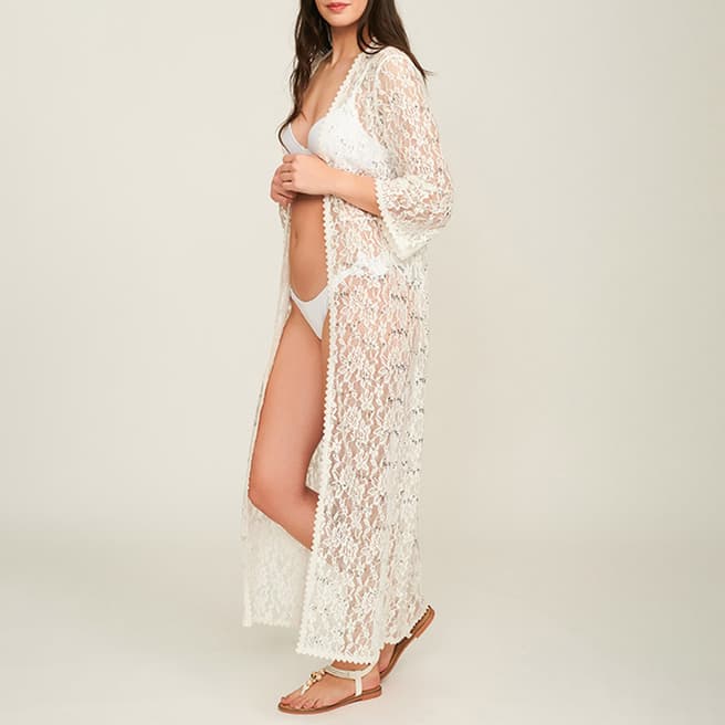 Pia Rossini White Belize Kimono