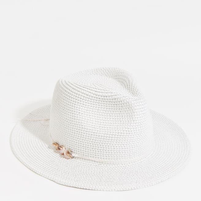 Pia Rossini White/Silver Kyla Hat