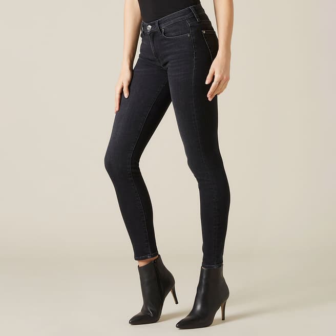 7 For All Mankind Washed Black The Skinny Stretch jeans