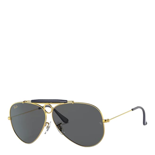 Ray-Ban Women's Gold/Grey Havana Aviator Sunglasses 58mm