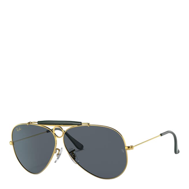 Ray-Ban Women's Gold/Grey La Havana Aviator Shooter Sunglasses 58mm