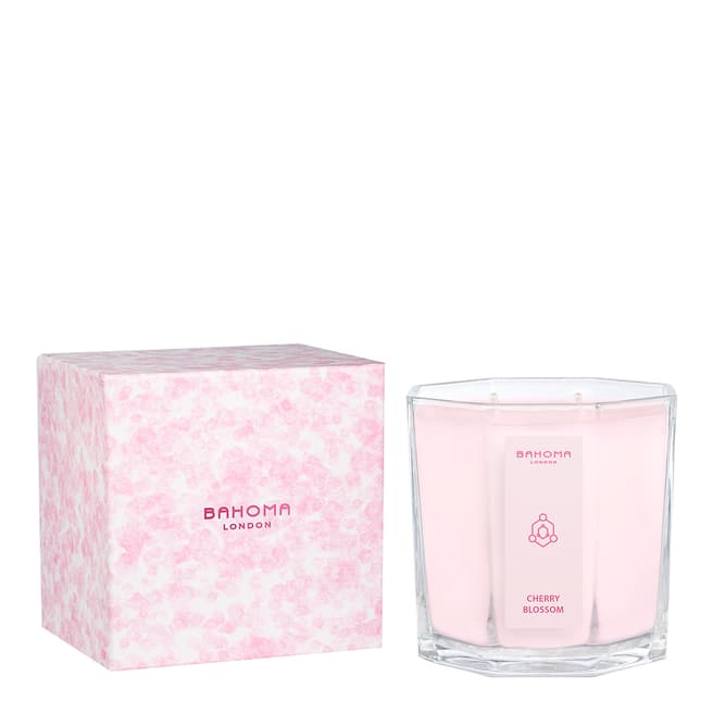 Bahoma Cherry Blossom XL Candle With 2 Wicks-Colored Wax