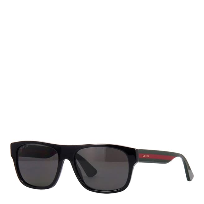 Gucci Men's Black/Multi Gucci Sunglasses 56mm
