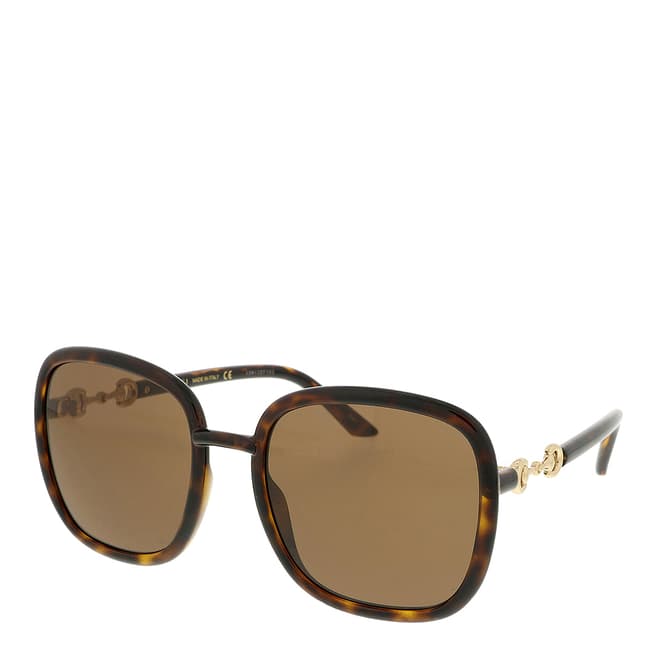 Gucci Women's Brown Gucci Sunglasses 57mm