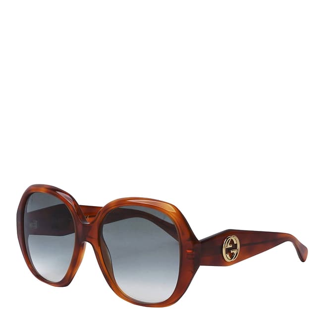 Gucci Women's Blue/Brown Gucci Sunglasses 56mm