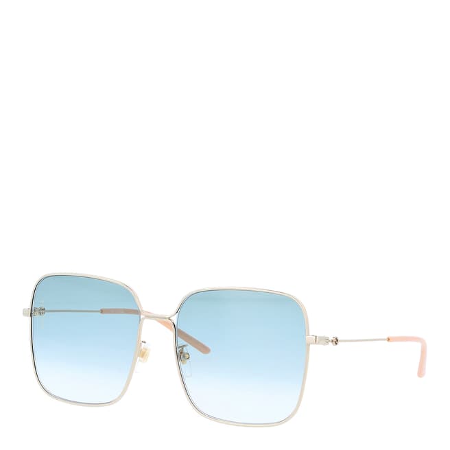 Gucci Women's Gold/Blue Gucci Sunglasses 60mm