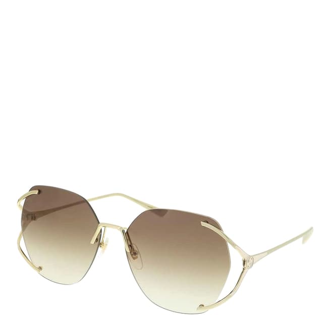 Gucci Women's Gold/Brown Gucci Sunglasses 59mm