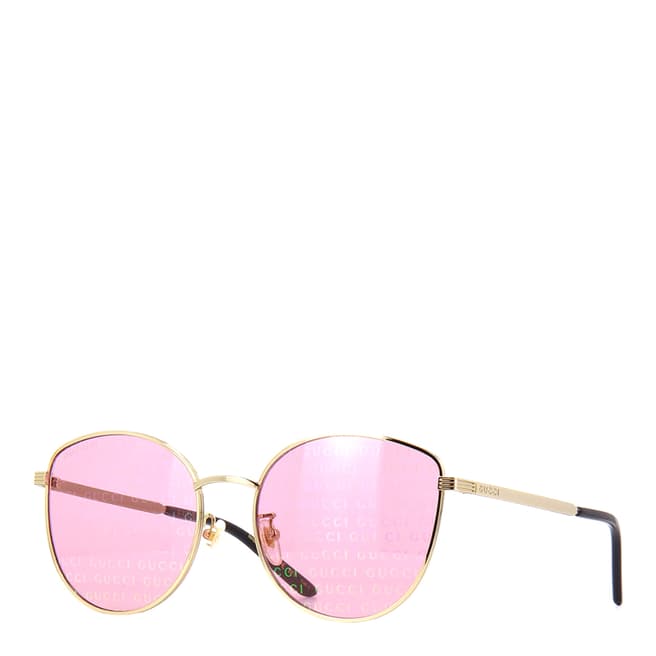 Gucci Women's Gold/Pink Gucci Sunglasses 58mm