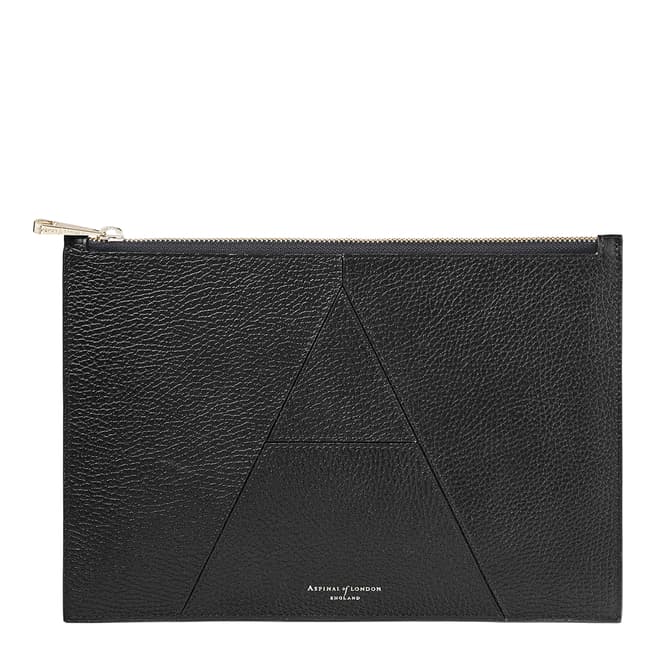 Aspinal of London Black Large Essential A Pouch