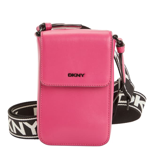 DKNY Lipstick Pink Winonna Flap Phone Crossbody