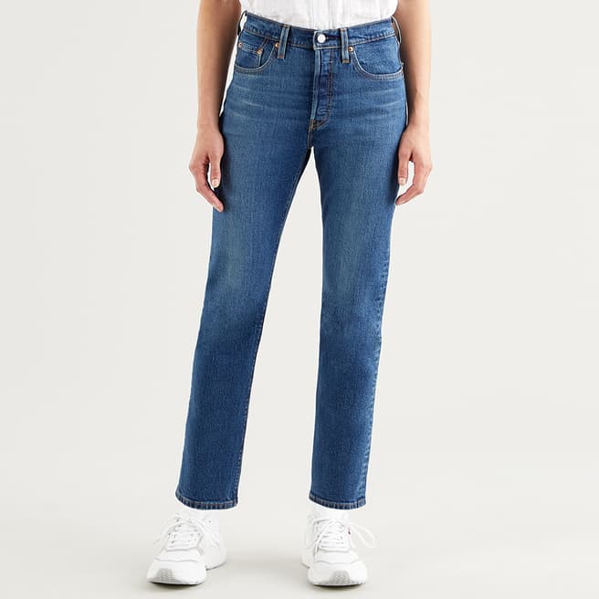 Levi's Mid Blue 501® Stretch Straight Jeans
