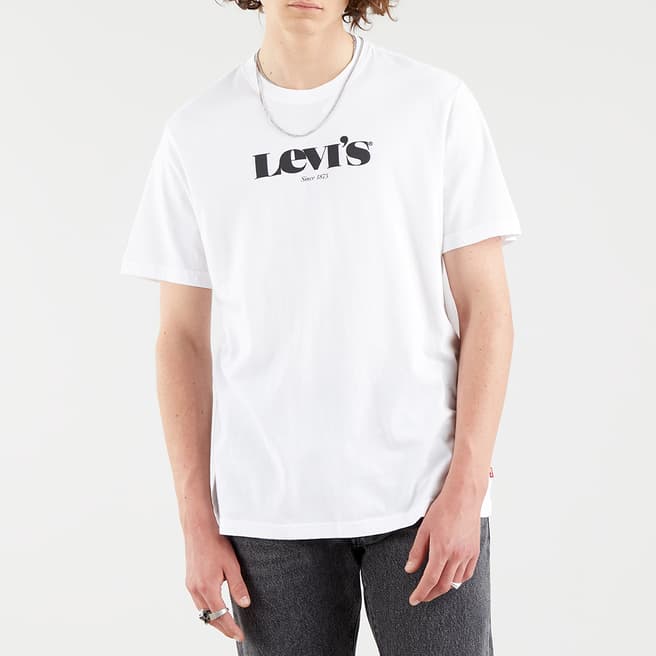 Levi's White Cotton Logo T-Shirt