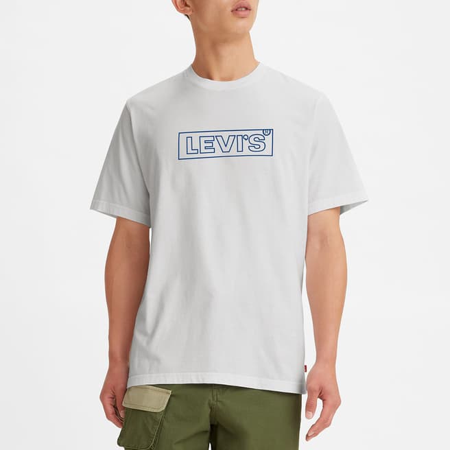 Levi's White Cotton Outline Logo T-Shirt