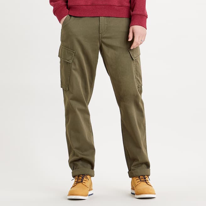 Levi's Green Cotton Cargo Trousers
