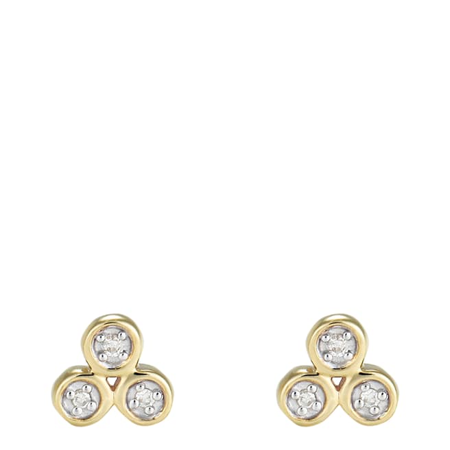 Le Diamantaire Gold Trio Diamond Stud Earrings