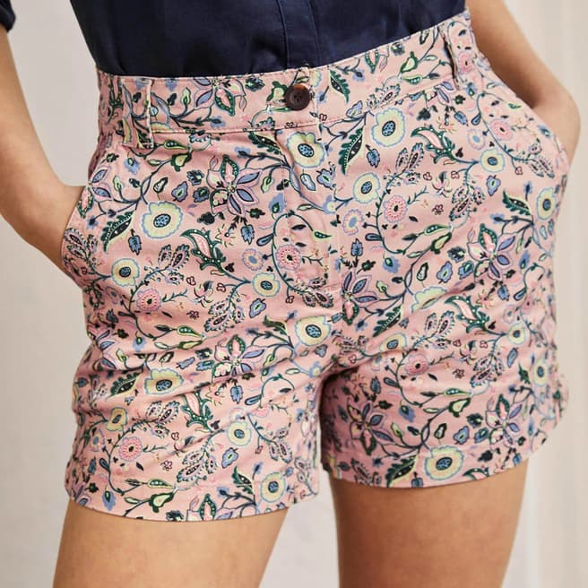 Boden Light Pink Classic Chino Stretch Shorts