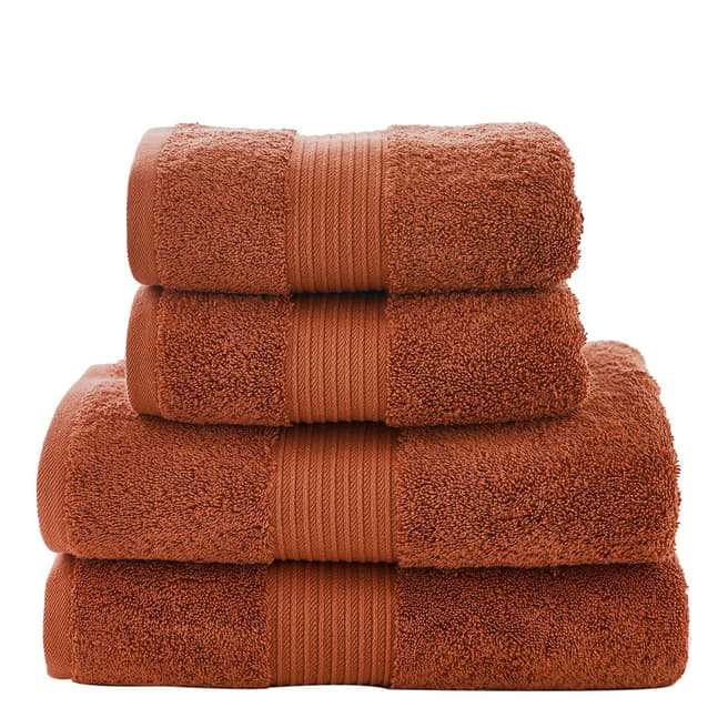 The Lyndon Company Bliss Pima Pair of Bath Towels, Copper