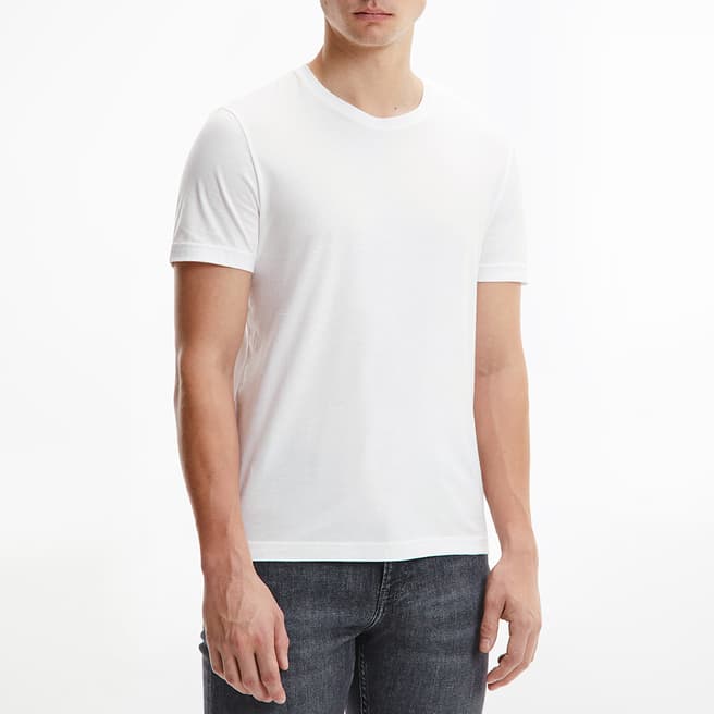 Calvin Klein White Slim Fit Cotton T-Shirt