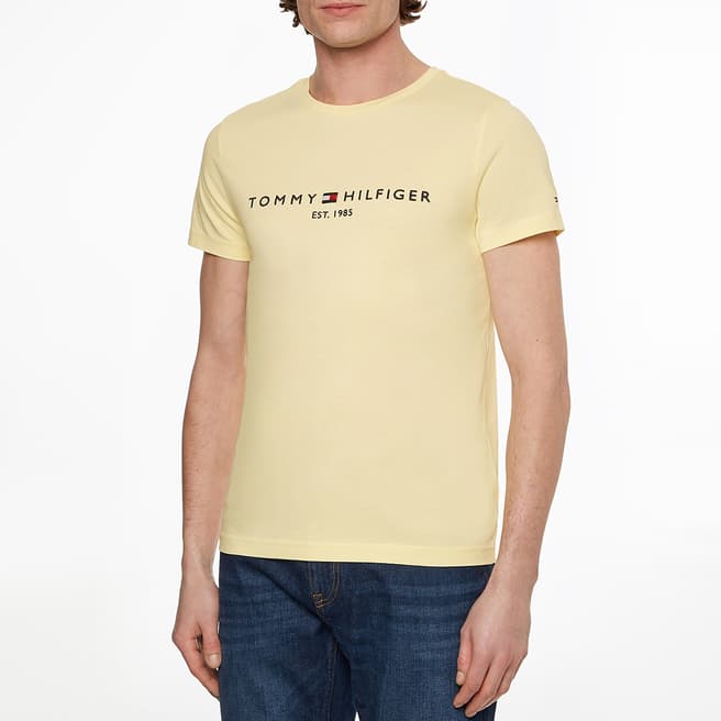 Tommy Hilfiger Yellow Logo Cotton T-Shirt
