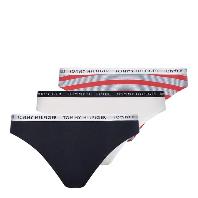 Tommy Hilfiger Vary Stripe/White/Desert Sky 3 Pack Bikini Briefs