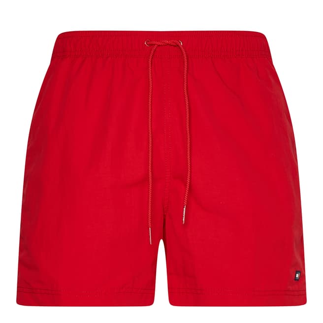 Tommy Hilfiger Primary Red Medium Length Swim Shorts