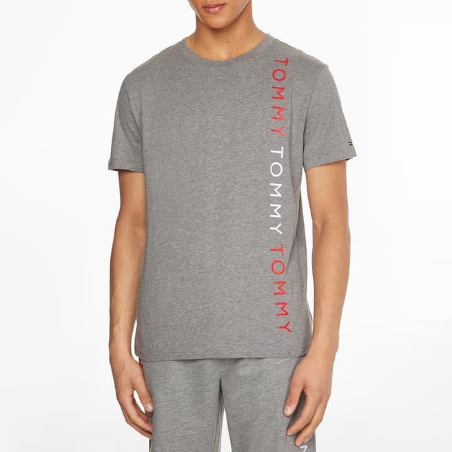 Tommy Hilfiger Grey Heather Printed SS Tee
