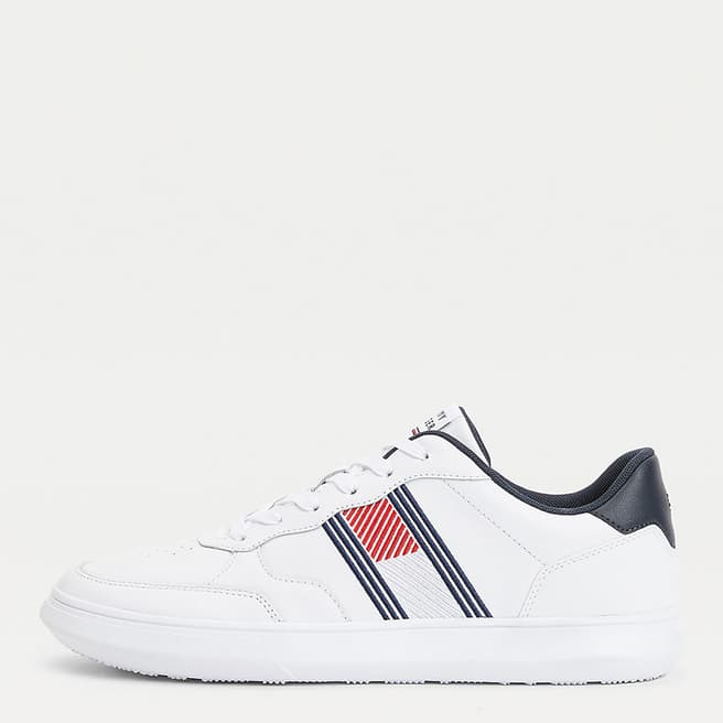 Tommy Hilfiger White Essential Leather Runner Sneaker 