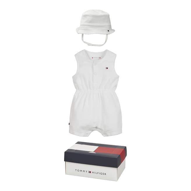 Tommy Hilfiger Baby's White Two Piece Towelling Gift Set