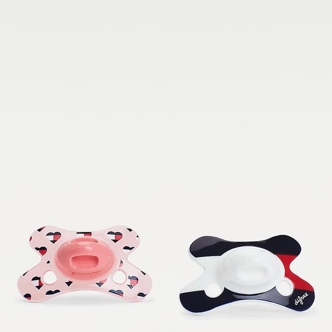 Tommy Hilfiger Baby's Pink 2 Pack Dummy Gift Set