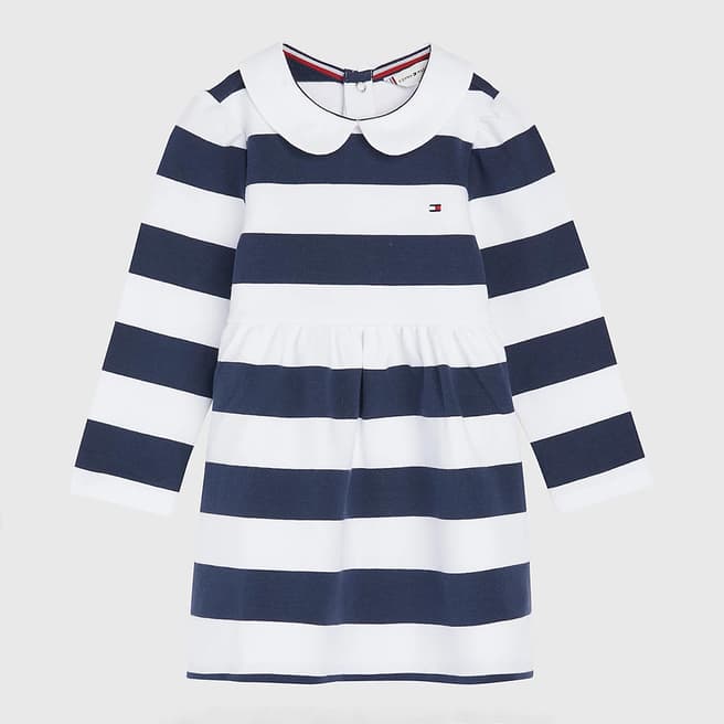Tommy Hilfiger Baby's Navy Stripe Rugby Dress