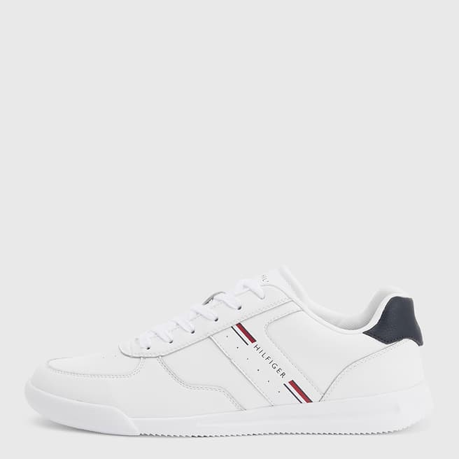 Tommy Hilfiger White Leather Lightweight Cupsole Sneaker