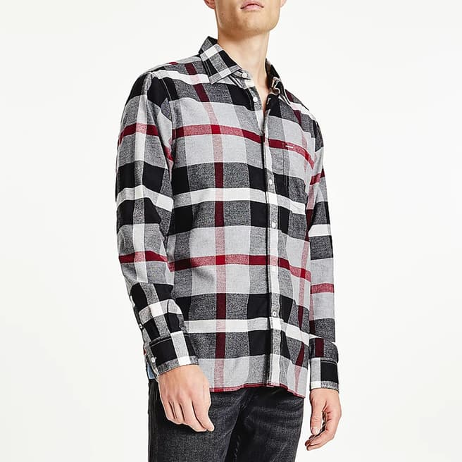 Tommy Hilfiger Grey Checked Cotton Shirt
