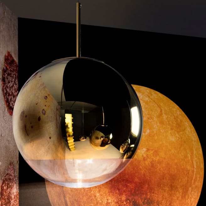 Tom Dixon Gold Mirror Ball Pendant, 50cm 