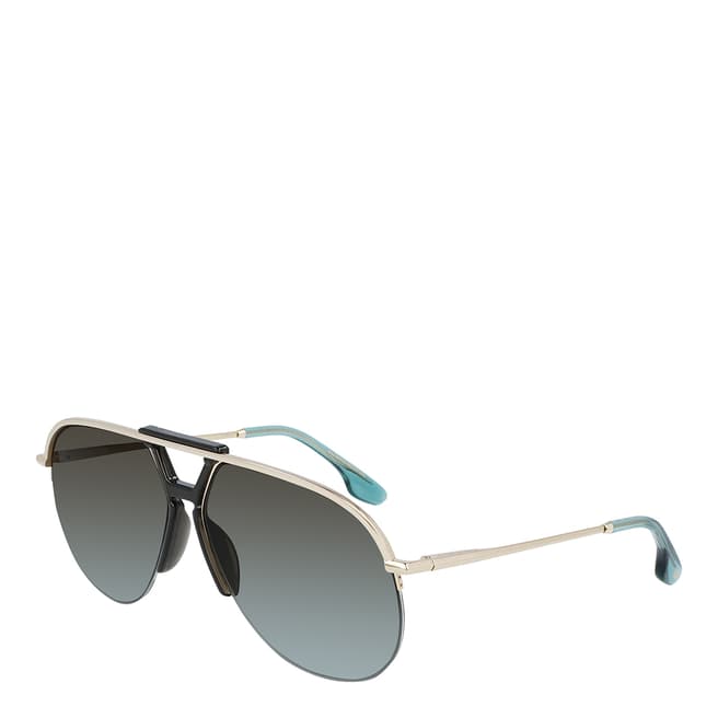 Victoria Beckham Gold Azure Aviator Sunglasses