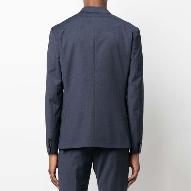 Calvin Klein Blue Slim Fit Wool Blend Jacket
