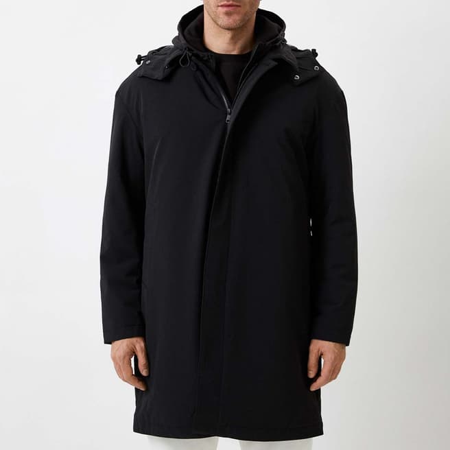 Calvin Klein Black Hooded Coat