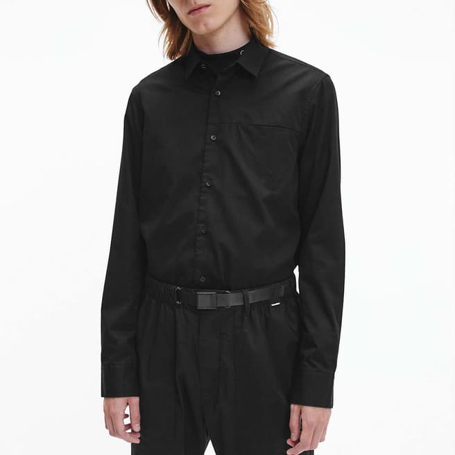 Calvin Klein Black Slim Fit Cotton Shirt