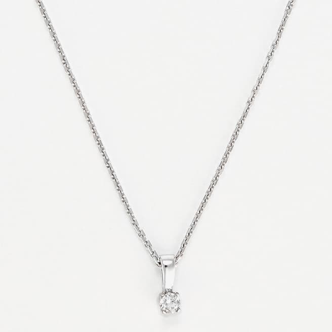 MUSE Silver Diamond Pendant Necklace