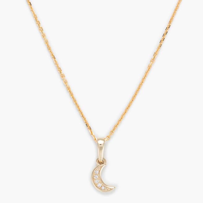 Diamantini Gold Moon Pendant Necklace