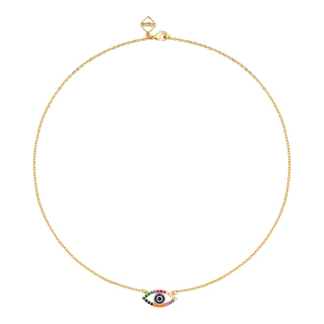 MeMe London Eye Can See A Rainbow 18K Gold Plated Necklace