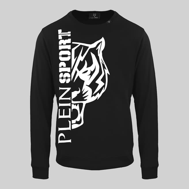 Philipp Plein Black Tiger Graphic Sport Sweatshirt