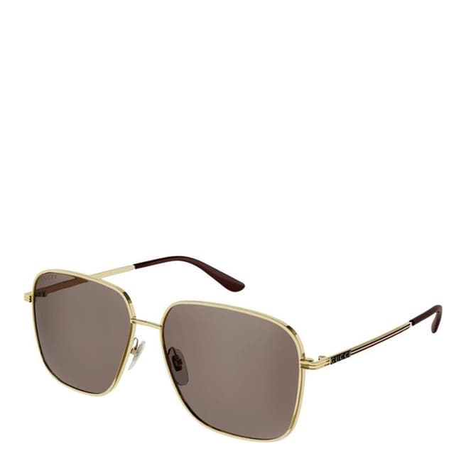 Gucci Men's Gold Gucci Sunglasses 60mm