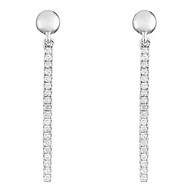 Artisan Joaillier Silver Diamond Embellished Hanging Earrings
