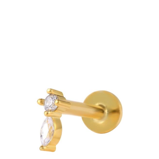 Ma Petite Amie Gold Swarovski Crystal Stud Earrings