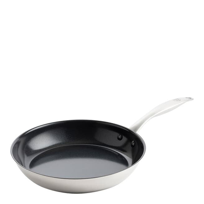 Greenpan GreenChef Profile Plus Black Non-Stick 30cm Frying Pan, Stainless Steel, Silver