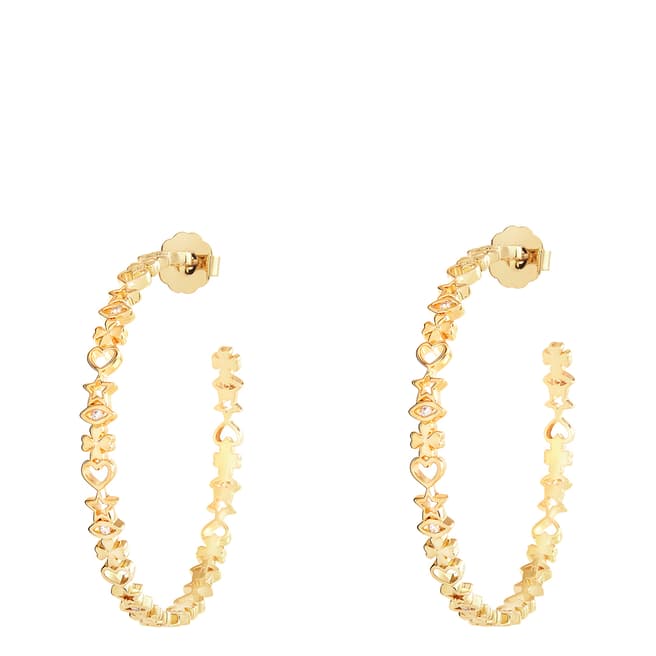 Celeste Starre 18k Gold Plated Good Luck Earrings