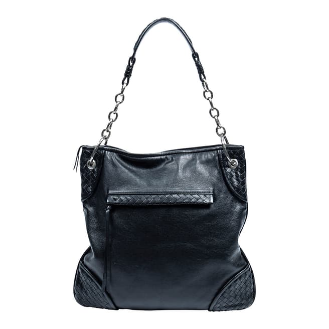 Vintage Bottega Veneta Black Front Pocket Chain Bag