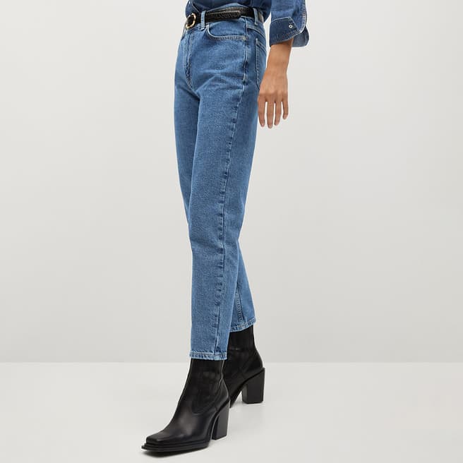 Mango Mid Blue Mom Fit Jeans