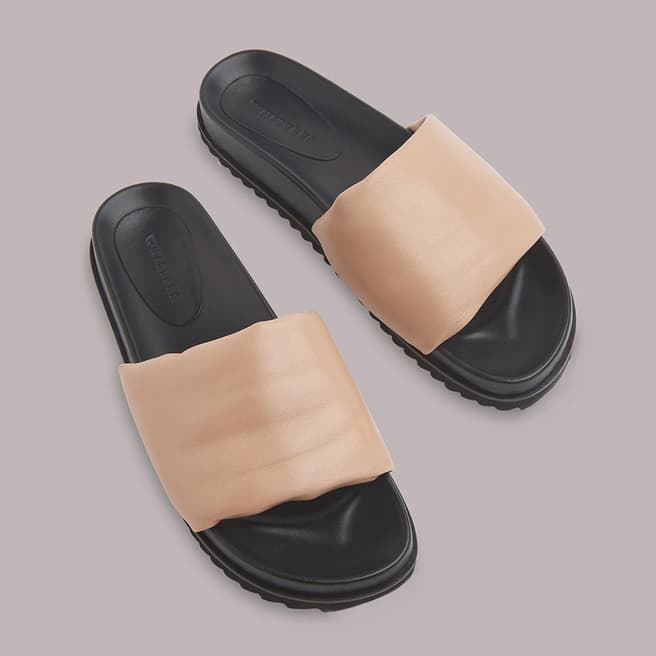 WHISTLES Taupe Aiden Padded Slide