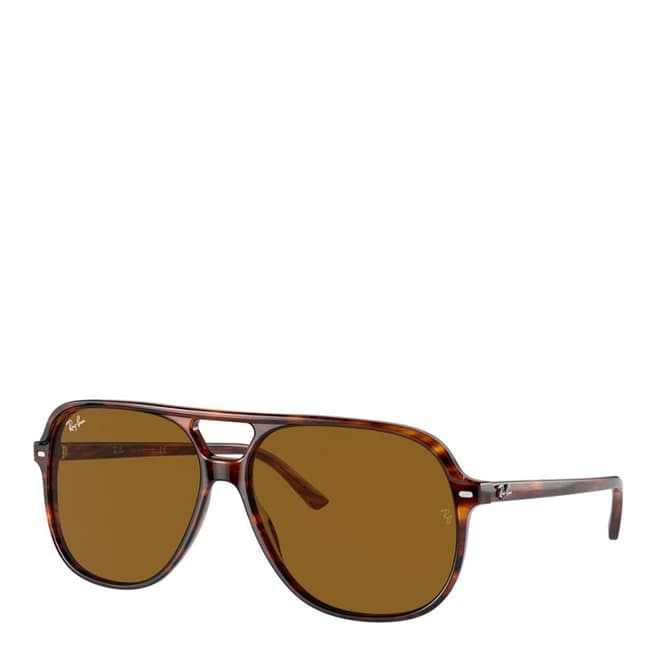 Ray-Ban Men's Brown Striped Havana Ray-Ban Sunglasses 56mm